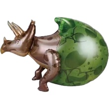 Фольгированный шар-ходячка "Трицераптос в скорлупе" Размер: 70см * 43см.