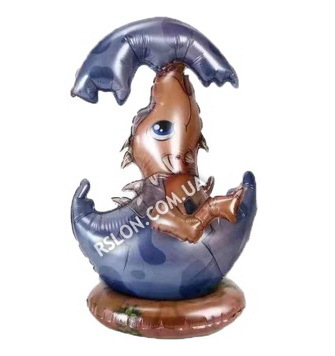 Фольгированный шар-ходячка "Анкилозавр в скорлупе" Размер: 55см * 33см.