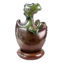 Фольгированный шар-ходячка "Тиранозавр в скорлупе" Размер: 52см * 34см.