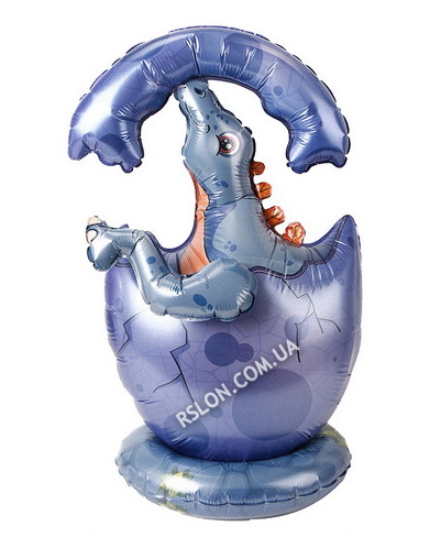 Фольгированный шар-ходячка "Стегозавр в скорлупе" Размер: 55см * 33см.