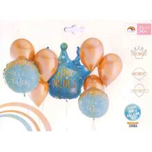 Набір тематичних куль "Корона Little Prince". У наборі: 1шт. 29"(72см.) + 2шт. 18"(45см) + 6шт 10"(25см)