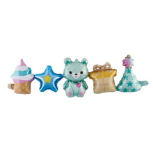 Фольгированный шар "Гирлянда Мишка Голубой". Размер: 100см*30см.