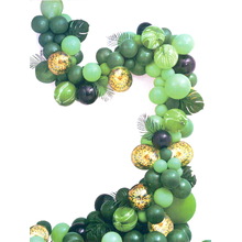 Арка гирлянда из воздушных шаров "Тропики зелёная". Размер: 5м.