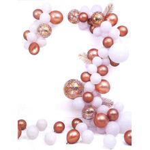 Арка гирлянда из воздушных шаров "Бело-Золотая". Размер: 5м.