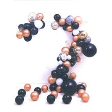 Арка гирлянда из воздушных шаров "Чёрно-Золотая". Размер: 5м.