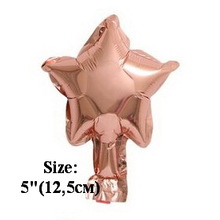 Шар фольгированный "Звезда Розовое Золото". Размер:5"(12,5см). Пр-во: Китай