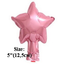 Шар фольгированный "Звезда Розовая". Размер:5"(12,5см). Пр-во: Китай