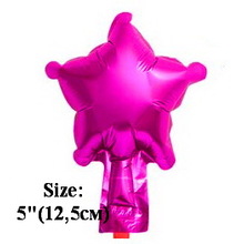 Шар фольгированный "Звезда Малиновая". Размер:5"(12,5см). Пр-во: Китай