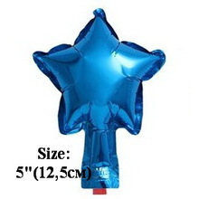 Шар фольгированный "Звезда Синяя". Размер:5"(12,5см). Пр-во: Китай