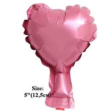 Шар фольгированный "Сердце Розовое". Размер:5"(12,5см). Пр-во: Китай