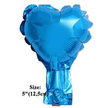 Шар фольгированный "Сердце Синее". Размер:5"(12,5см). Пр-во: Китай