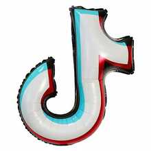 Фольгированный фигурный шар "Tik-Tok".  Размер: 72см*64см.