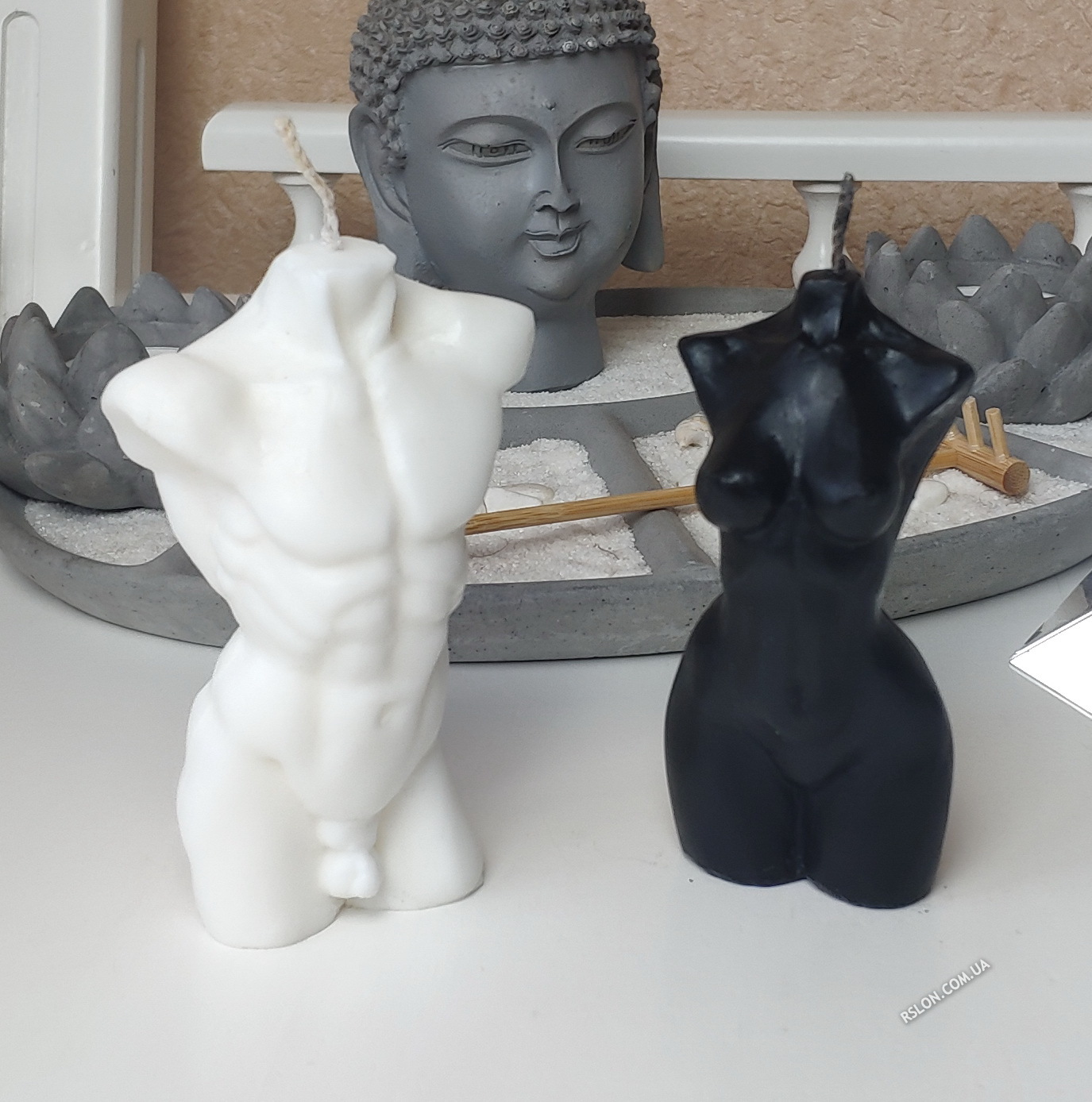 Свічки фігурки "Інь-Ян". Колір:Чорний/Білий Висота:10см. Матеріал:Парафін.