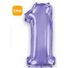 Шар цифра "1" Цвет: Лиловый. Размер: 40"(100см). Пр-во: FlexMetal (Испания)