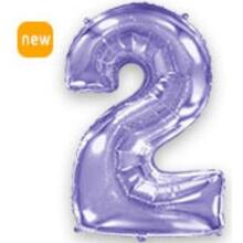 Шар цифра "2" Цвет: Лиловый. Размер: 40"(100см). Пр-во: FlexMetal (Испания)