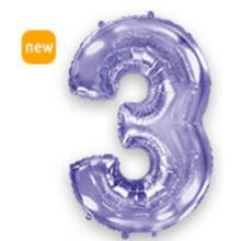 Куля цифра "3" колір: Ліловий. Розмір: 40" (100см). Пр-під: FlexMetal (Іспанія)