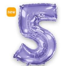 Шар цифра "5" Цвет: Лиловый. Размер: 40"(100см). Пр-во: FlexMetal (Испания)