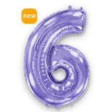 Шар цифра "6" Цвет: Лиловый. Размер: 40"(100см). Пр-во: FlexMetal (Испания)