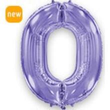 Шар цифра "0" Цвет: Лиловый. Размер: 40"(100см). Пр-во: FlexMetal (Испания)