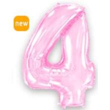 Куля цифра "4" Колір: Пастель Рожевий. Розмір: 40" (100см). Пр-під: FlexMetal (Іспанія)