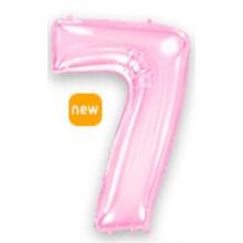 Куля цифра "7" Колір: Пастель Рожевий. Розмір: 40" (100см). Пр-під: FlexMetal (Іспанія)