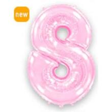 Куля цифра "8" Колір: Пастель Рожевий. Розмір: 40" (100см). Пр-під: FlexMetal (Іспанія)