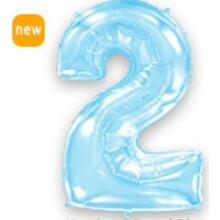 Куля цифра "2" Колір: Пастель Блакитний. Розмір: 40" (100см). Пр-під: FlexMetal (Іспанія)