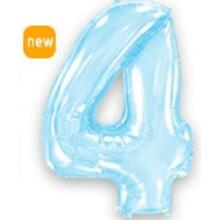 Куля цифра "4" Колір: Пастель Блакитний. Розмір: 40" (100см). Пр-під: FlexMetal (Іспанія)