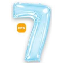 Шар цифра "7" Цвет: Пастель Голубой. Размер: 40"(100см). Пр-во: FlexMetal (Испания)