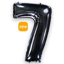 Шар цифра "7" Цвет: Чёрный. Размер: 40"(100см). Пр-во: FlexMetal (Испания)