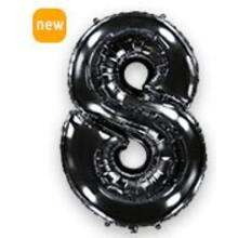 Шар цифра "8" Цвет: Чёрный. Размер: 40"(100см). Пр-во: FlexMetal (Испания)