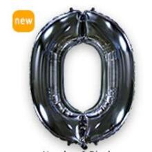Шар цифра "0" Цвет: Чёрный. Размер: 40"(100см). Пр-во: FlexMetal (Испания)