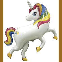 Фольгированный фигурный шар "Единорог Радужный".Пр-во: FlexMetal (Испания)