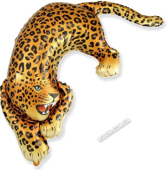 Фольгований фігурний куля "Дикий Леопард".  Розмір: 108см * 75см. Пр-під: FlexMetal (Іспанія)