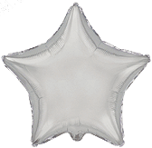 Фольгированный шар Звезда. Цвет: Серебро. Размер:18″(45см). Пр-во: FlexMetal (Испания)