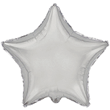 Фольгированный шар Звезда. Цвет: Серебро. Размер:18″(45см). Пр-во: FlexMetal (Испания)