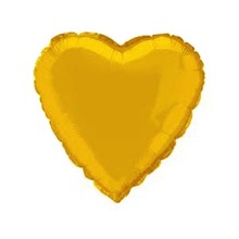 Фольгированный шар Мини Сердце. Цвет: Золото. Размер:9″(23см). Пр-во: FlexMetal (Испания)