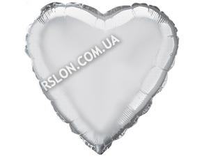 Фольгований куля міні серце. Колір: Срібло. Розмір: 9" (23см). Пр-під: FlexMetal (Іспанія)