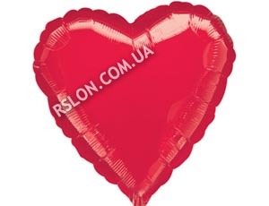 Фольгированный шар Сердце. Цвет: Красный. Размер:18″(45см). Пр-во: FlexMetal (Испания)
