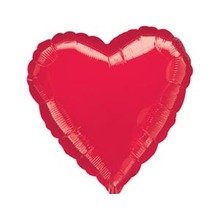 Фольгированный шар Сердце. Цвет: Красный. Размер:18″(45см). Пр-во: FlexMetal (Испания)