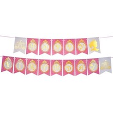 Баннер гирлянда "Happy Birthday Принцесса". Цвет: Розовый. Длина: 5м.