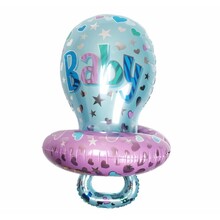 Фольгированный фигурный шар "Соска 3D Голубая". Размер: 88см*55см.