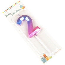 Свеча цифра для торта "Омбре Инстаграм 2". Цвет: Омбре. Высота: 69см. Пр-во: Китай