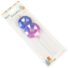 Свеча цифра для торта "Омбре Инстаграм 8". Цвет: Омбре. Высота: 69см. Пр-во: Китай