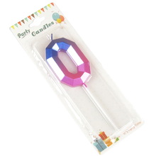 Свеча цифра для торта "Омбре Инстаграм 0". Цвет: Омбре. Высота: 69см. Пр-во: Китай