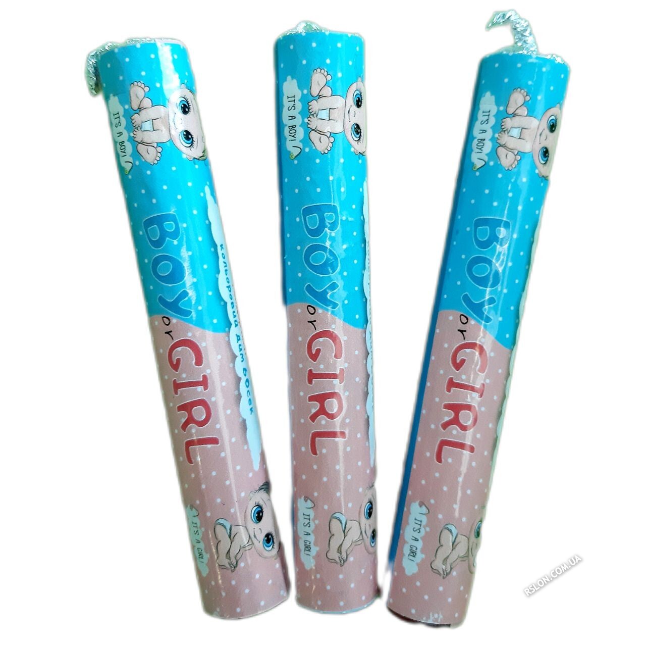 Кольоровий дим "Girl or Boy" Boy. Колір Синій. Розмiр: 16см.