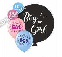 Набор повiтрянных куль "Girl or Boy". Кол-во: 21шт. Колір: Рожевий/Блакитний.