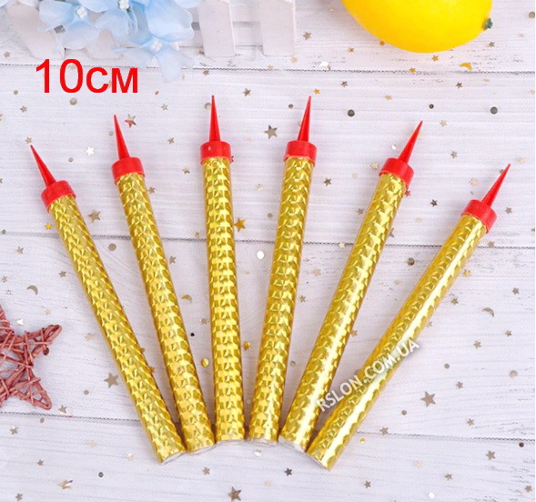 Феєрверк для торта (Холодний фонтан). Розмір: 10см. В упак: 6 шт.