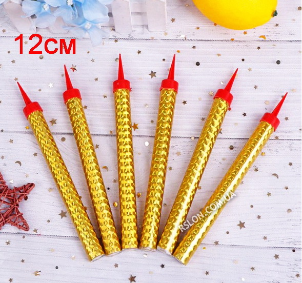 Феєрверк для торта (Холодний фонтан). Розмір: 12см. В упак: 6 шт.