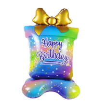 Фольгированный фигурный шар "Коробка Подарок с Бантом". Размер: 47"(118см) Пр-во Китай.